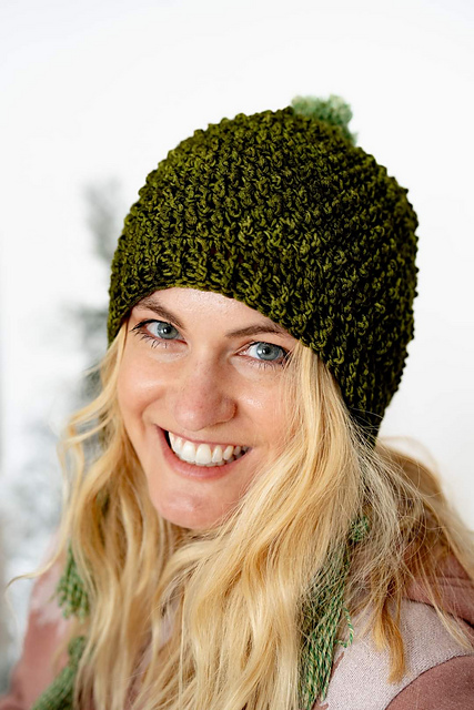 Winter Spruce Tassel Hat