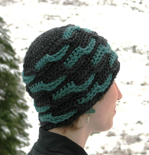 Cabled Waves Hat