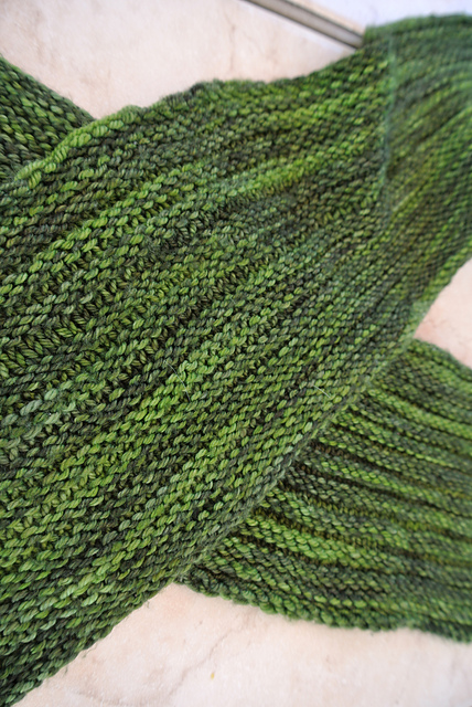 Long Way No Purl Ribbed Scarf