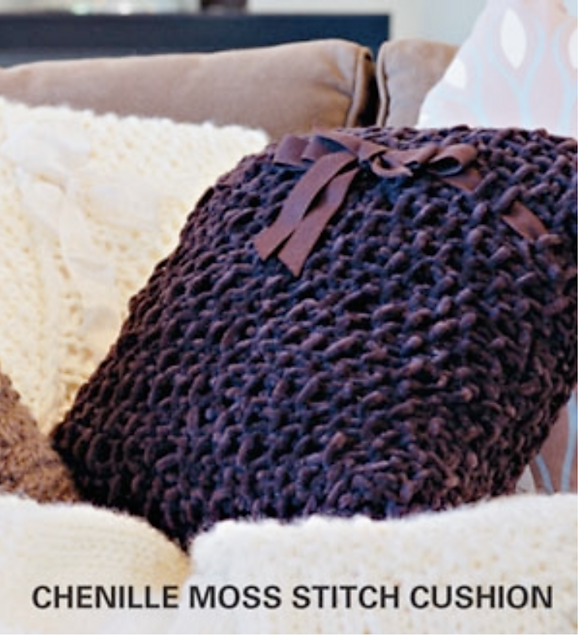 Chenille Moss Stitch Cushion