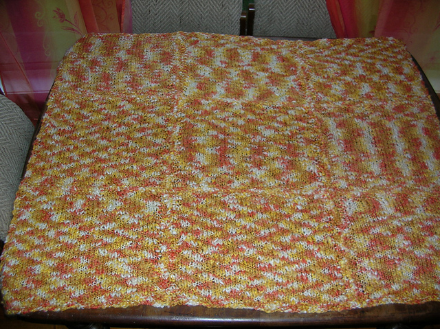 Cream Nine-Patch Throw