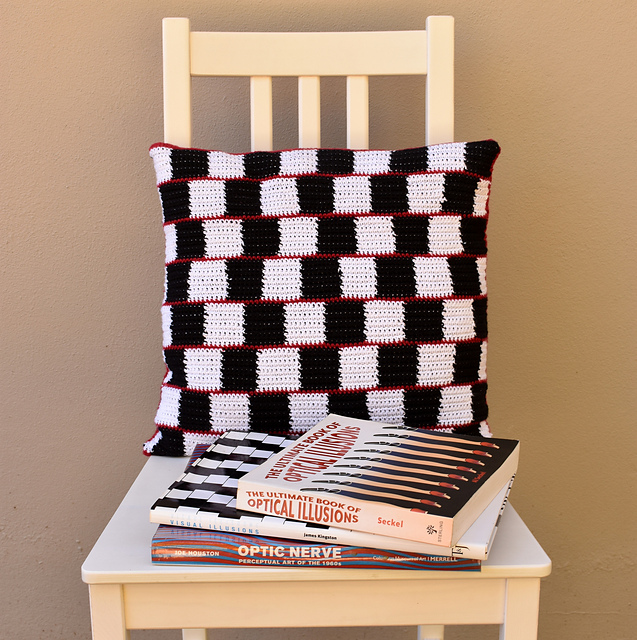 Café Wall Illusion Cushion