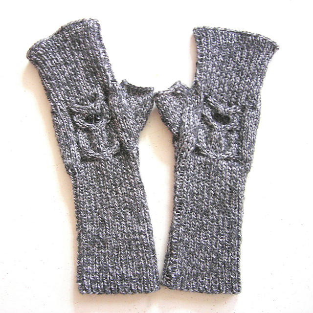 Two-At-A-Time Owl Mitts