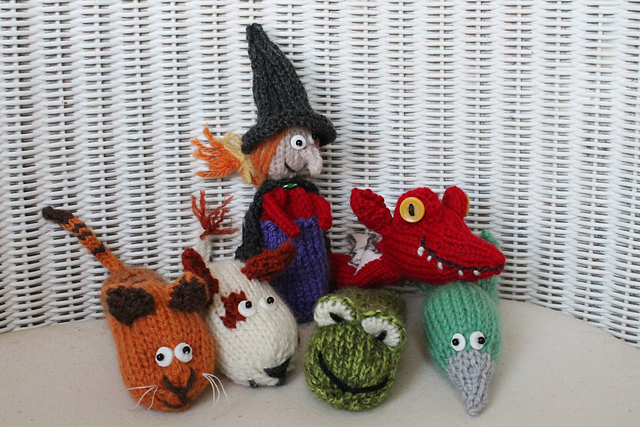 Witch and her Broomstick Friends Finger Puppets