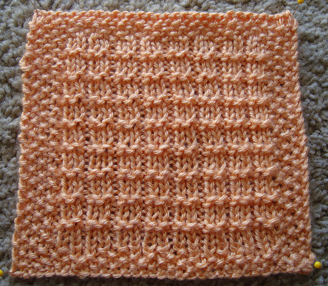 February 1: Waffle Stitch Square