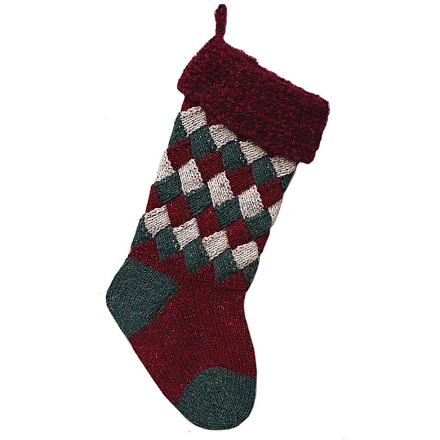 Entrelac Stocking
