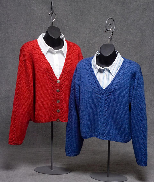 Cabled V-Sweaters (SW-005)