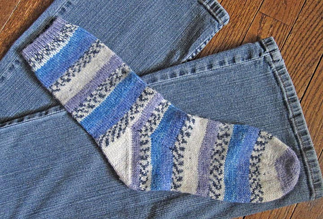 Basic Toe-Up Sock 8 sts/1"  (SK-020)