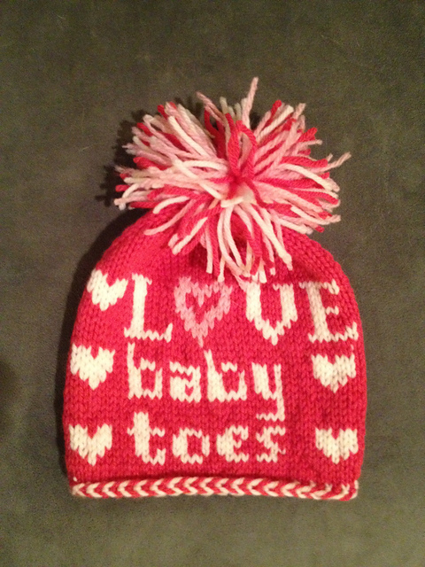 I Love Baby Toes Hat