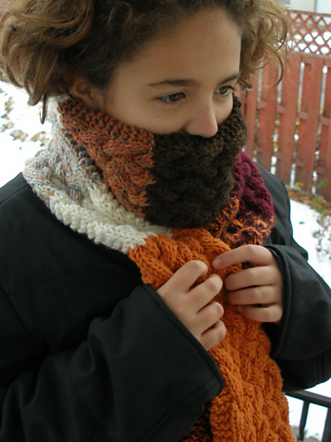 Chunk Scrap Knitted Scarf