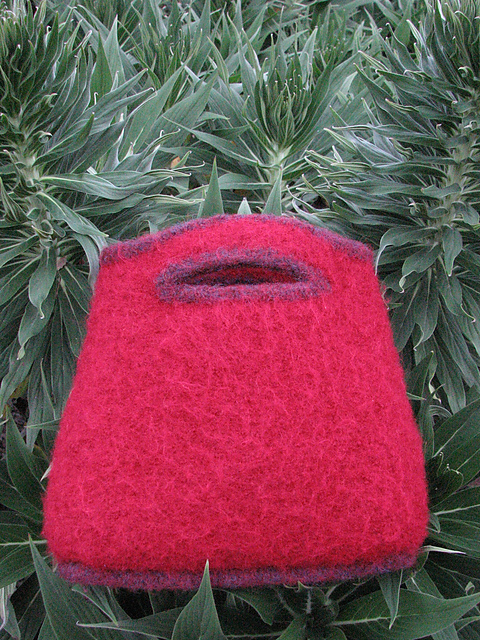 Knitted and Felted Small Handbag/Purse #3