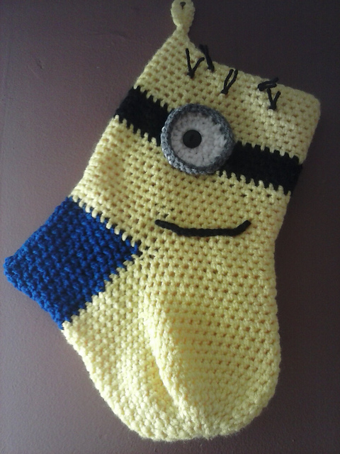 Minion Inspired Christmas Stocking 