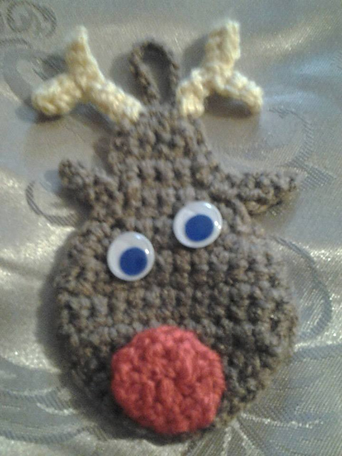 Reindeer Head Christmas Ornament 