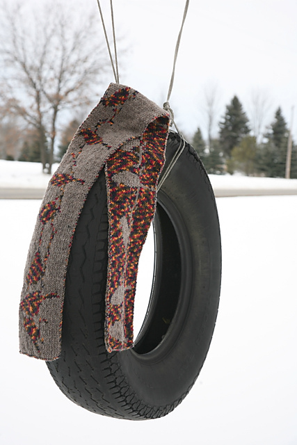 Perching Birds Scarf (double knit)
