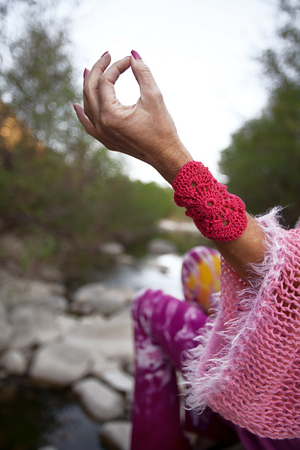 Pink Crocheted Cuff