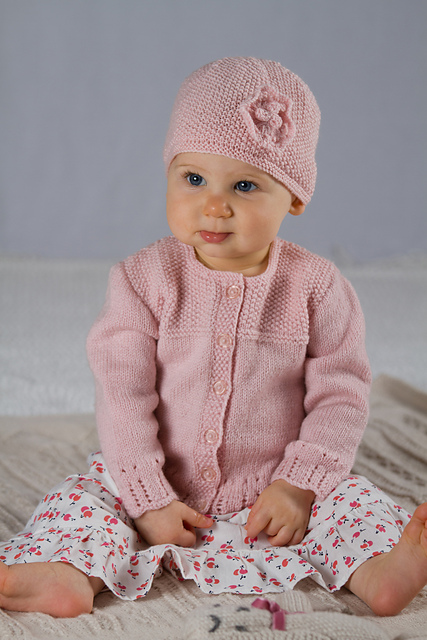 Abigail Cardi and Hat - Baby Cakes - Bc39