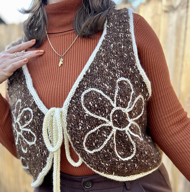 Ravelry: Bulky Daisy Vest pattern by Stephanie Steinhauer