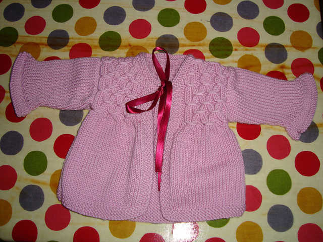 Smocked matinee jacket
