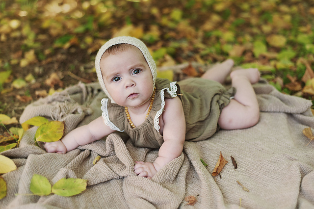 Sage baby bonnet