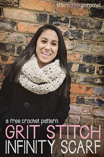 Grit Stitch Infinity Scarf