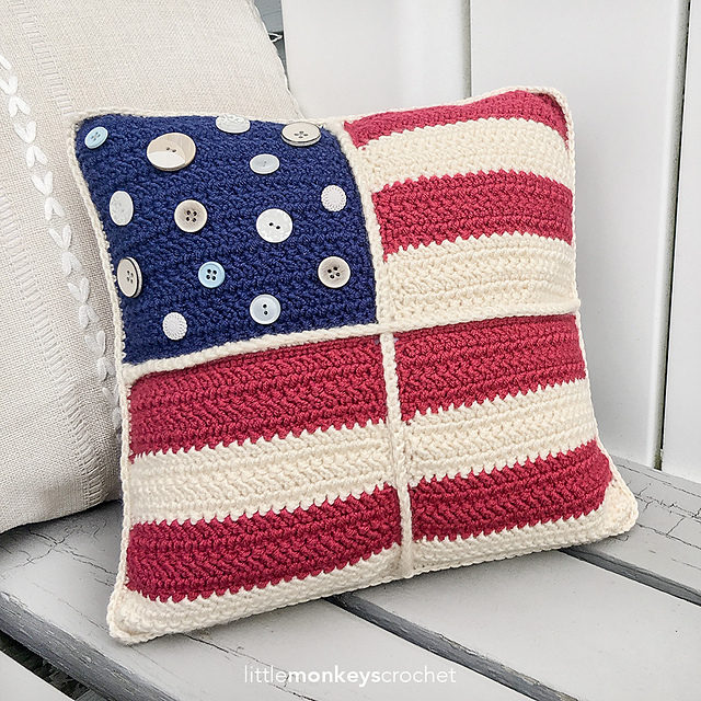 Americana Throw Pillow Cover