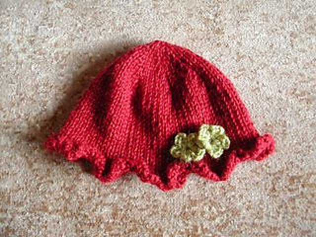 Ruffled Baby Hat