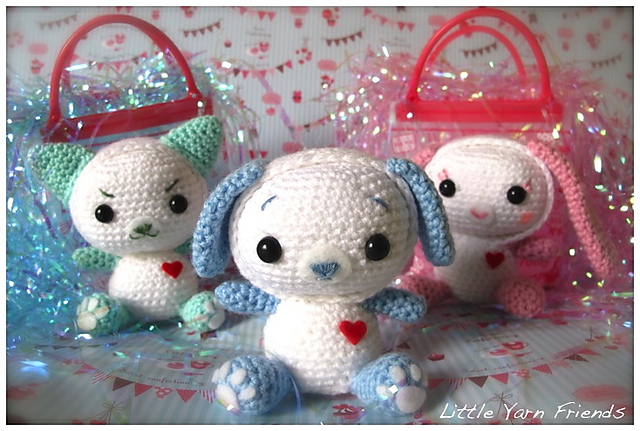 Lil' Puppy Blu, Lil' Green Kitty & Lil' Pink Bunny