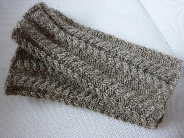 Cabled wrist warmers