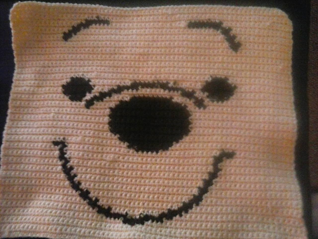 Pooh Bear Face Pillow 65x65