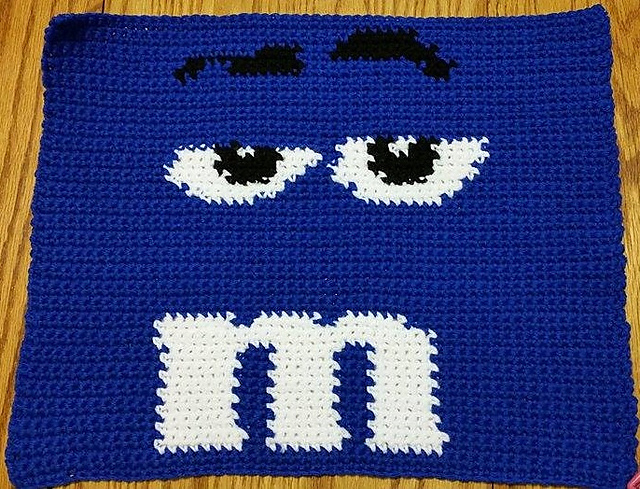 Blue M Pillow 55x55