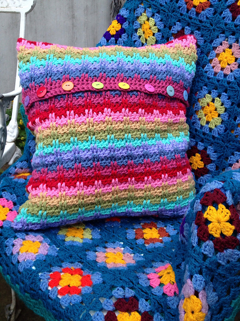 Rainbow Raindrops Cushion