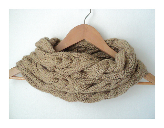 Triple Cable Cowl and Fingerless Gloves