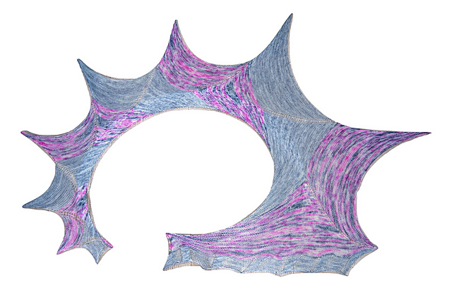 Fractal wing shawl