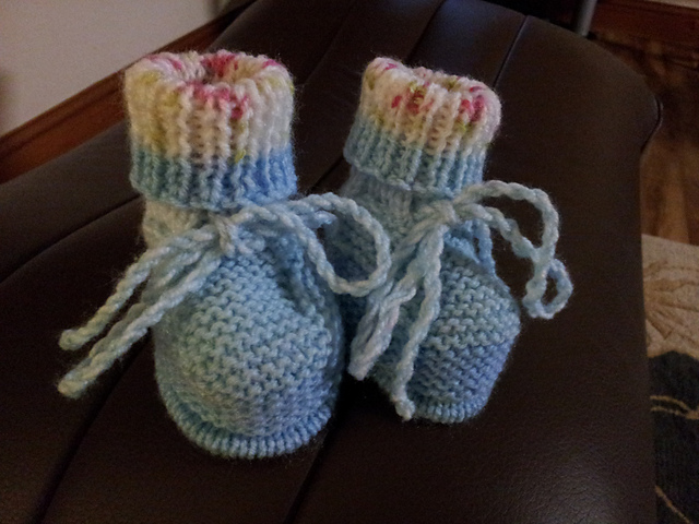 Baby Boy Striped Booties