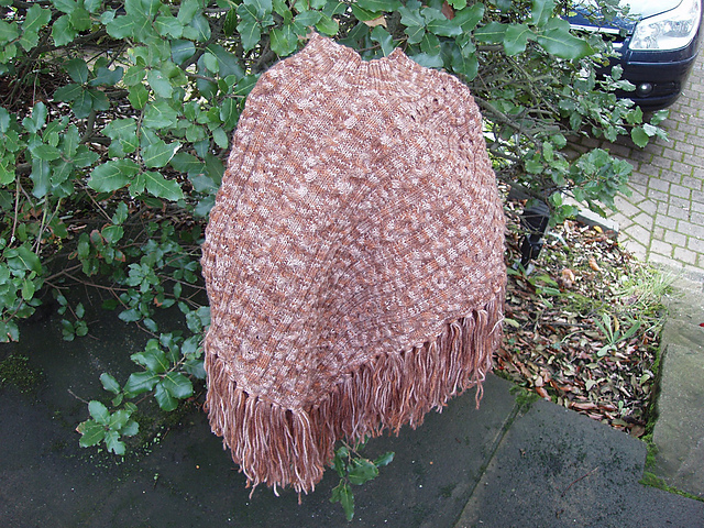 Child/Adult Cabled Poncho