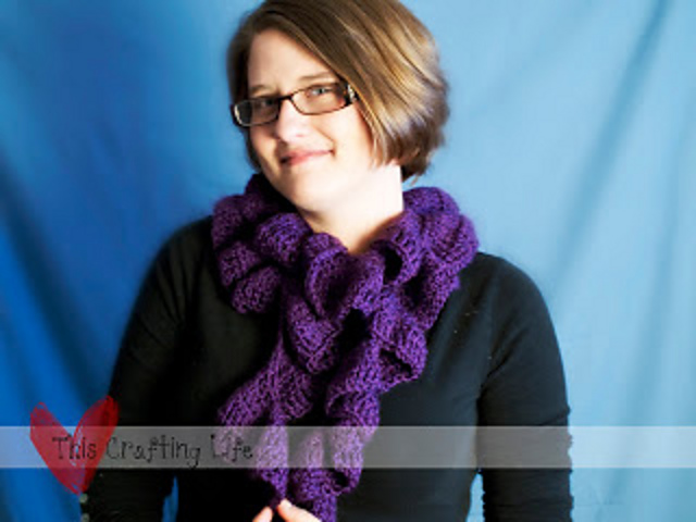 Less Yarn Updated Curly Scarf