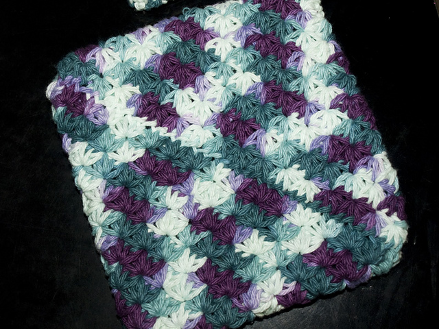 Star Stitch Doubled Potholder
