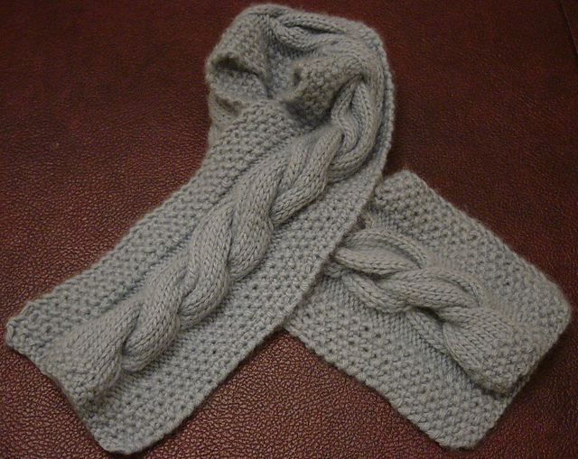 Mom's Cashmere Cabled Muffler