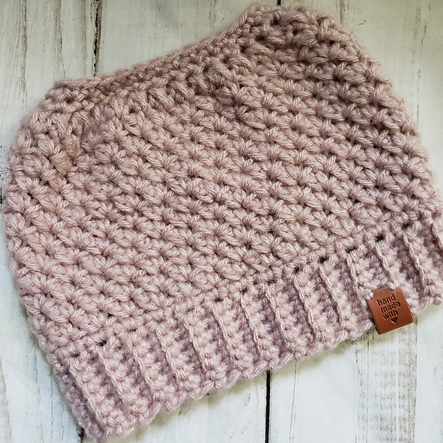 Suzette Stitch Bun Beanie