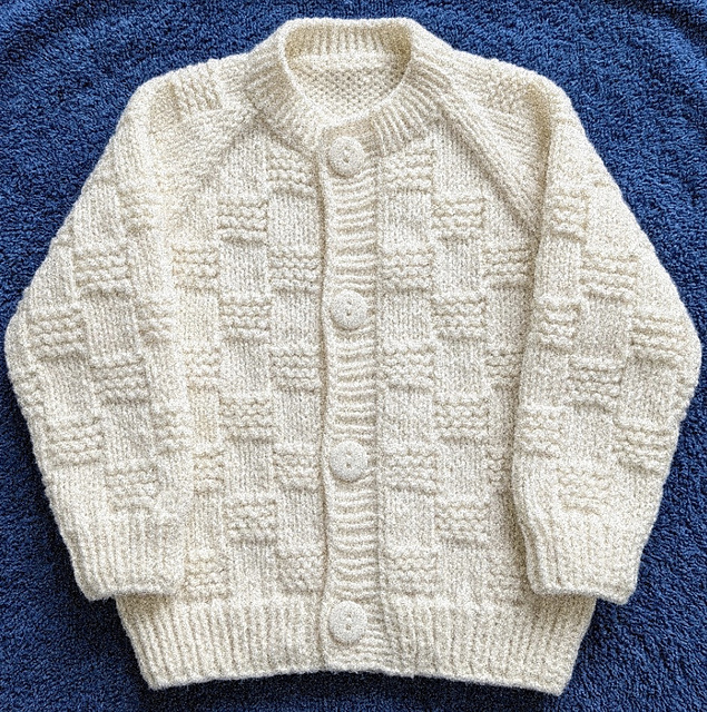Checkerboard Baby Cardigan