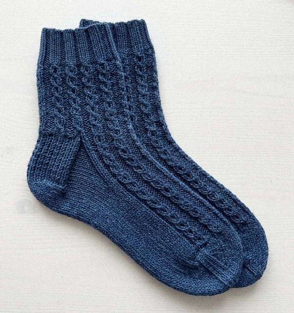 Mock Cable Socks