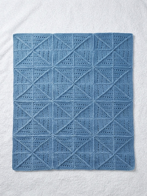 Garter and Eyelet Baby Blanket