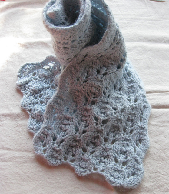 Winter Leaves Lace Scarf