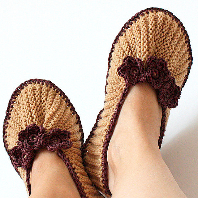 Home Slippers Purl and Knit