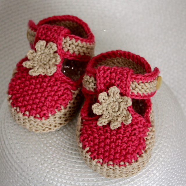 T-strap Baby Booties