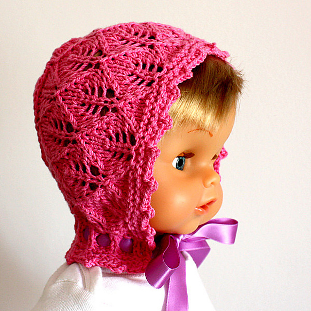 Rosa Leaf Baby Bonnet