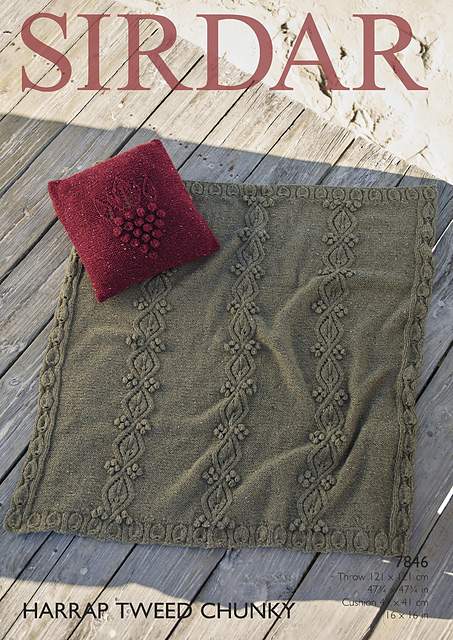 Sirdar 7846 Cushion Cover and Throw