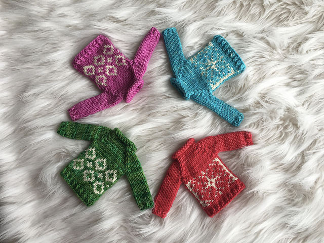 Diamonds in Snow Sweater Ornament