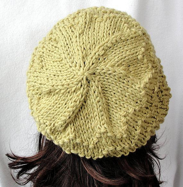 Knit Chevron Slouch Beanie