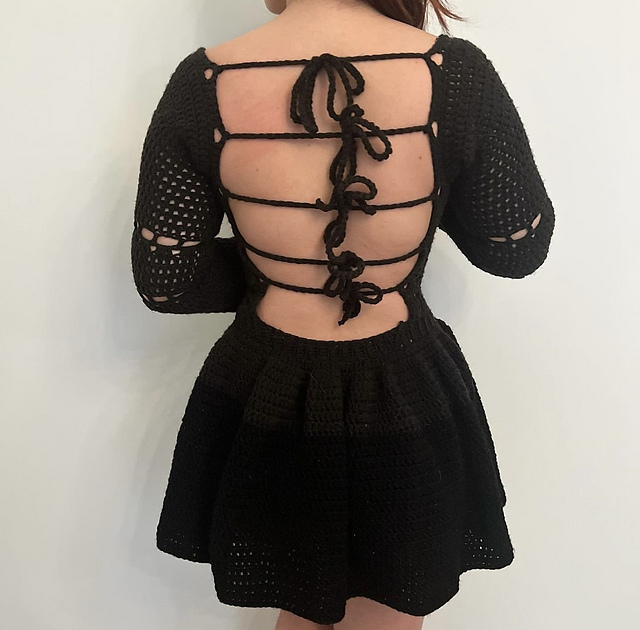 white christmas dresses Long Backless Crochet Dress - T2 main image 0